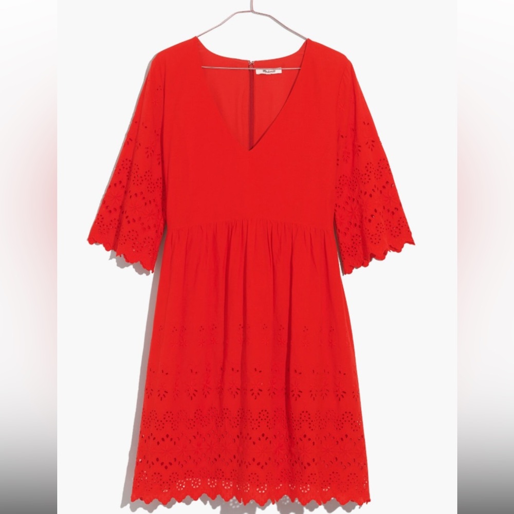Madewell Eyelet Lattice Dress